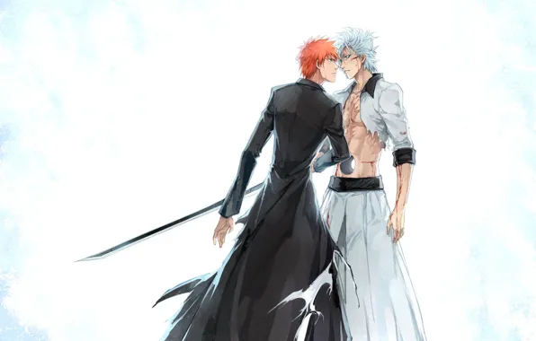 Anime, art, guys, Bleach, Bleach, Ichigo Kurosaki, Grimjow