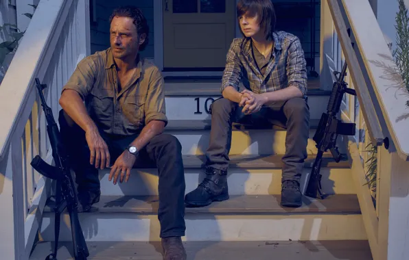 The Walking Dead, Rick Grimes, Carl Grimes, The walking dead, Andrew Lincoln, Chandler Riggs
