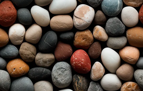 Pebbles, the dark background, stones, texture, stones, pebbles, pebbles, AI art