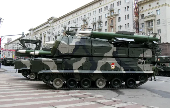 Moscow, May 9, Victory Parade, the movement, Russian air defense, BUK-M1, 9K37, Air Defense Missile …