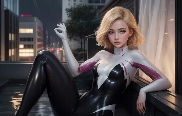 Art, Gwen, Gwen Stacy, Spider Gwen, Spider Woman, AI Generated
