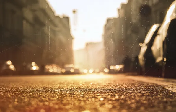 The city, background, street