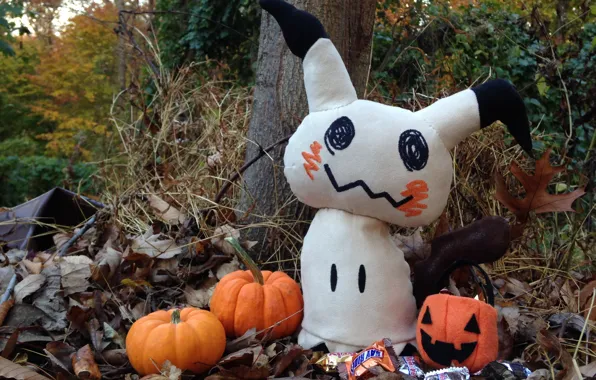 Autumn, nature, game, toys, Halloween, Pokemon, Mimikyu