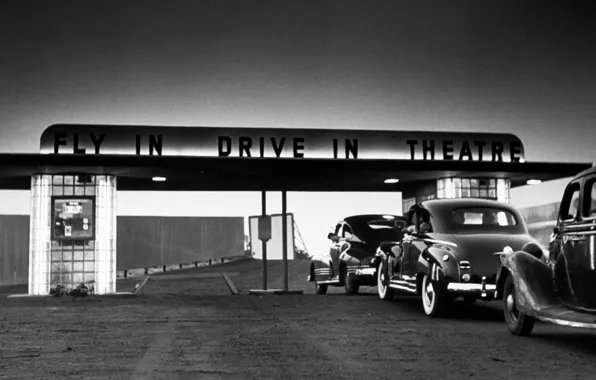 Picture retro, USA, New Jersey, the drive-in
