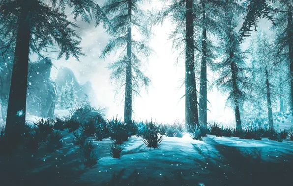 Winter, snow, ate, Skyrim, by WatchTheSkiies
