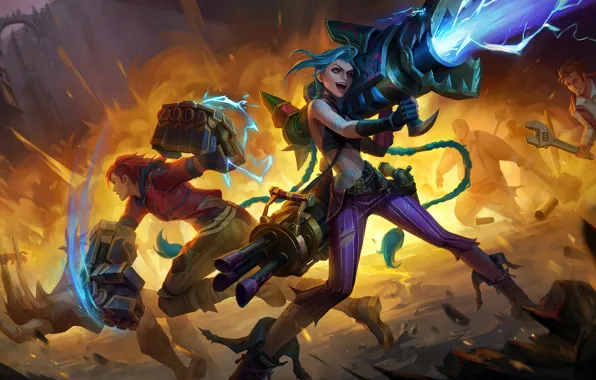 League of Legends, Jinx, game art, LoL art, Unnamed Someone, ljofu