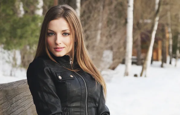 Look, girl, jacket, Jacket, outdoors