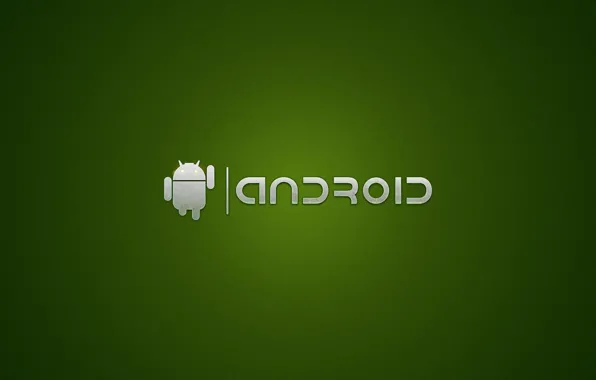 Picture green, the inscription, robot, android