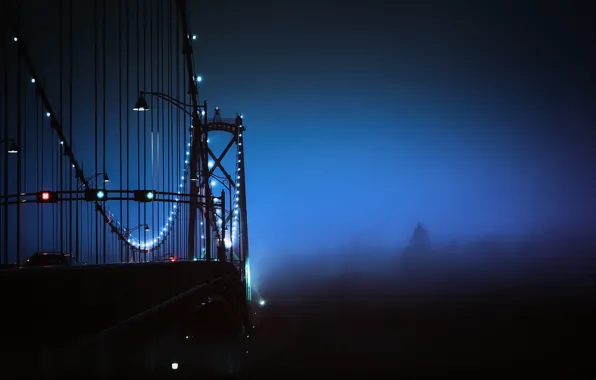 Picture Vancouver, Dark Crossing, Night Fog