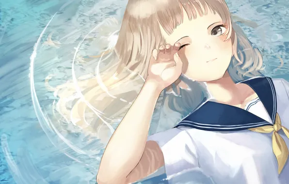 Water, Circles, Girl