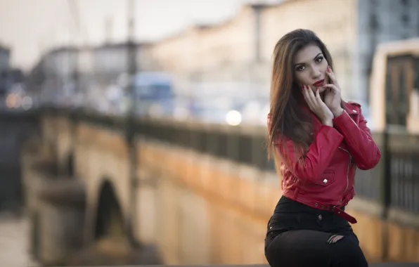 Look, face, model, jacket, Daniela