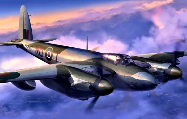RAF, night fighter, WWII, Mosquito, 29 Squadron, night intruder, Mosquito NF.Mk.XIII, later