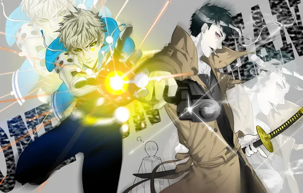 Anime, art, guys, cyborg, One Punch Man, Genos
