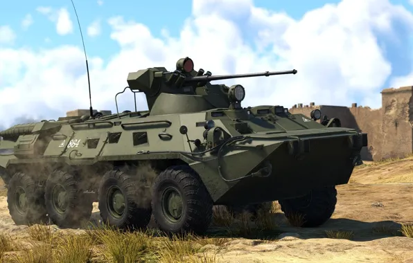 USSR, BTR-80A, Gun 2A72