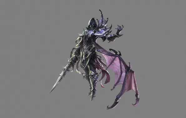Fantasy, Art, Style, Background, Illustration, Minimalism, Sword, Wings