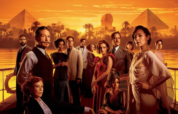 Landscape, river, pyramid, detective, poster, characters, Armie Hammer, Armie Hammer