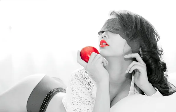 Picture girl, pose, Apple