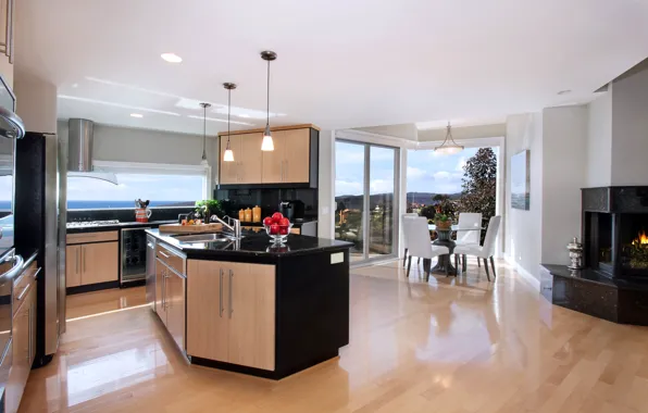 Picture furniture, interior, luxury, kitchen, Villa