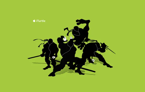 Picture ipod, apple, headphones, ninja, tmnt, turtles, iPod, Teenage Mutant Ninja Turtles