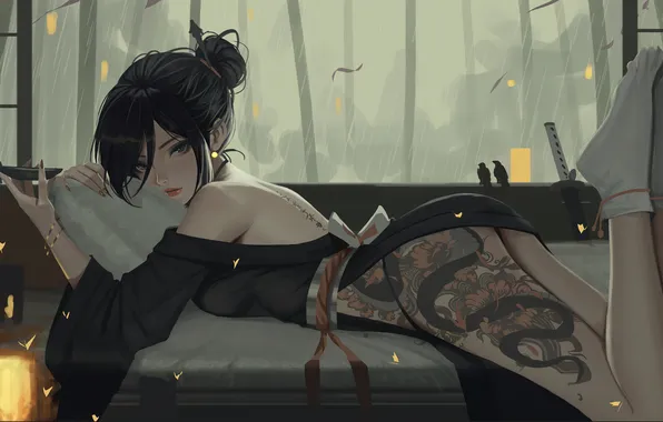 Fantasy, character, anime, battle, fan art, Illustration, neo, anime girl