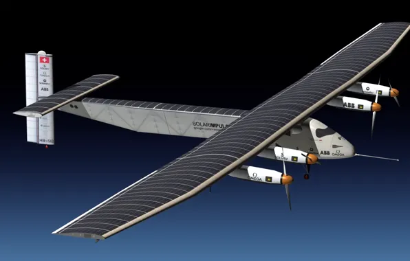 The plane, fly, due, able, the energy of the Sun, Solar Impulse 2