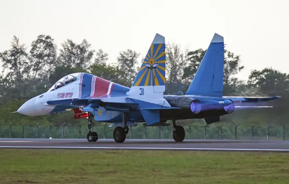 Cabin, the airfield, the rise, Su-30CM, Flanker