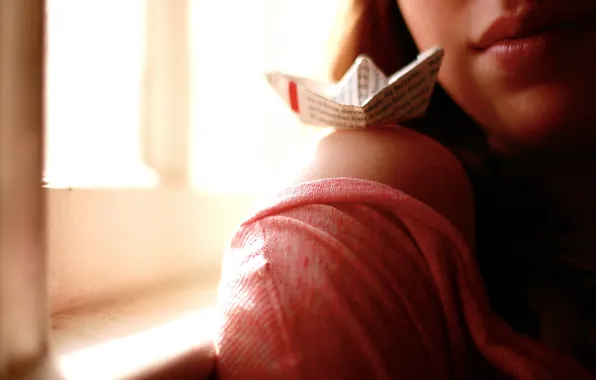 Girl, macro, mood, boat