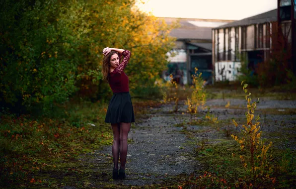 Girl, pose, background