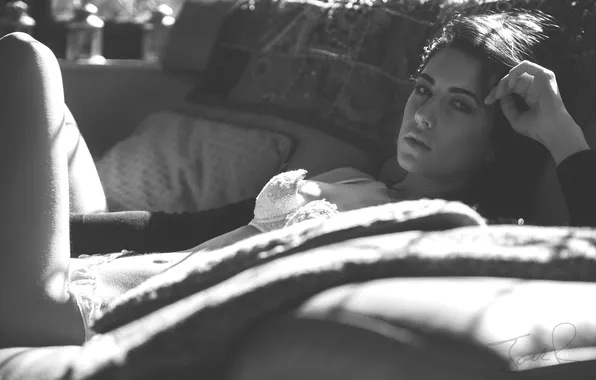 Black and white, linen, lingerie, monochrome, Kerry Ann, Jack Russell