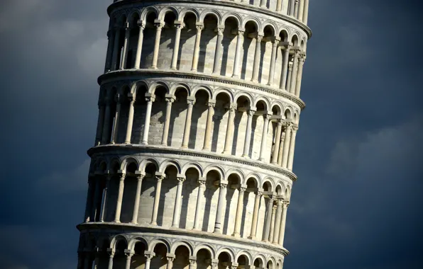 The sky, Italy, Pisa, The leaning tower of Pisa