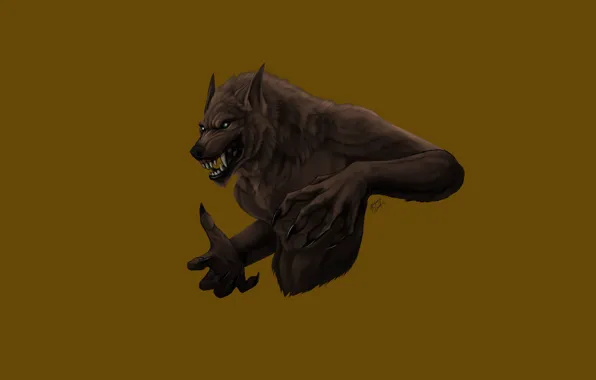 Eyes, face, fear, monster, mouth, claws, fangs, werewolf
