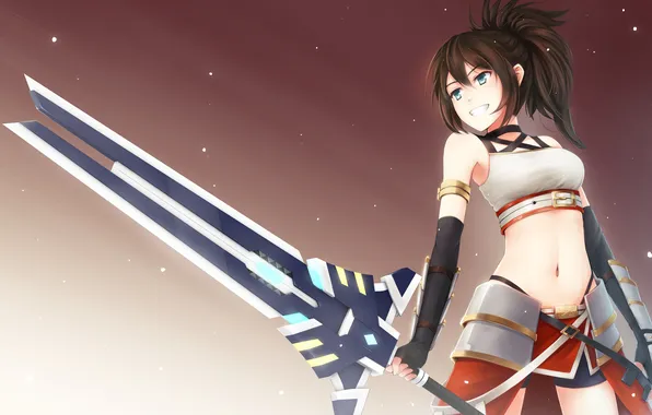 Girl, joy, weapons, armor, art, kerasu