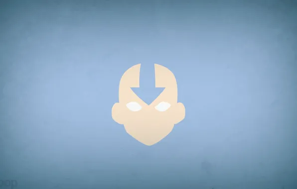 Picture minimalism, Avatar, avatar, blue background, blo0p, Avatar: The Last Airbender, Aang