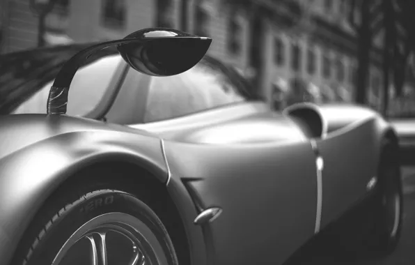 Picture grey, background, Pagani, To huayr