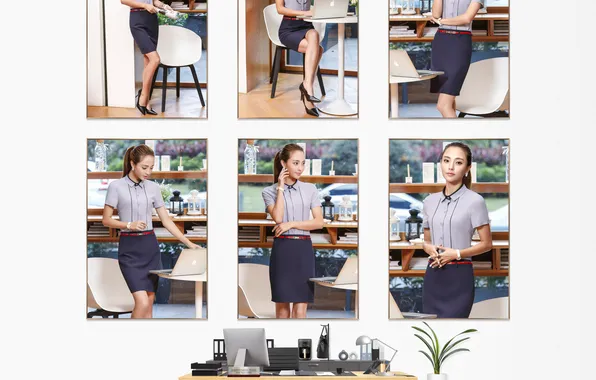 Office, desk, business suit, business woman, sales team leader
