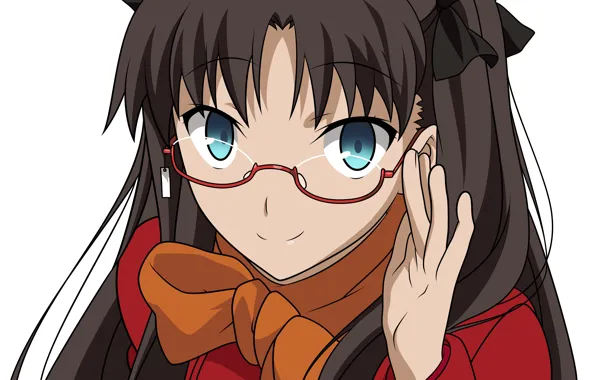Picture girl, glasses, Tohsaka Rin, Fate stay night, Fate / Stay Night
