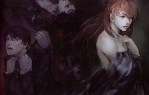 Fear, blood, the victim, something, horror, madness, Shinji Ikari, Neon genesis evangelion