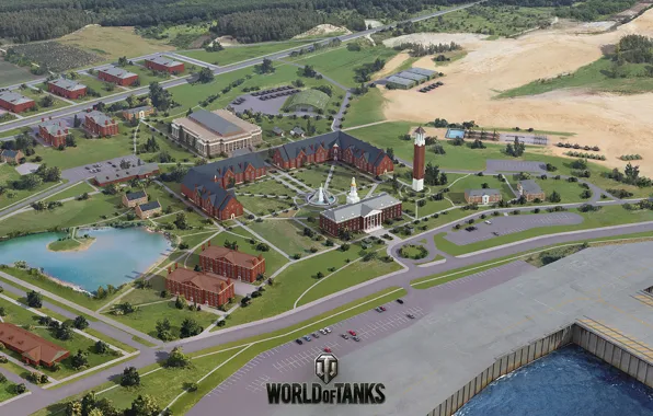 Building, the area, promenade, settlement, World of Tanks