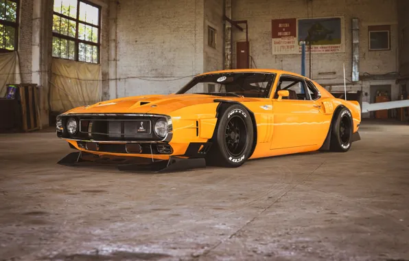 Ford, Shelby, GT500, Auto, Yellow, Retro, Machine, Ford