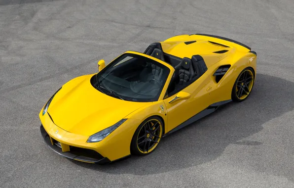 Picture car, auto, tuning, Ferrari, yellow, nice, Spider, Rosso