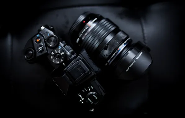 The camera, lens, Olympus, OMD EM1