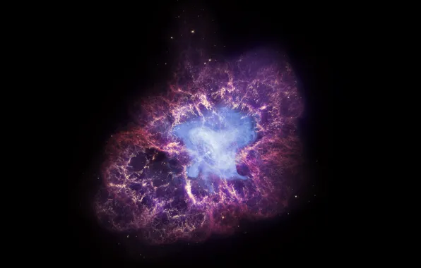Space, darkness, stars, the crab nebula, crab nebula