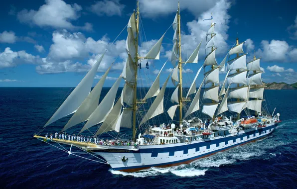 Picture ship, sailing, Royal Clipper