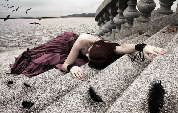 Black, gothic, lady
