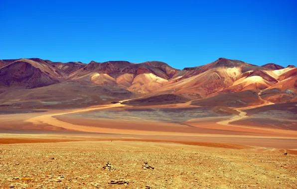 Landscape, mountains, Altiplano, Bolivia, The Bolivian Altiplano