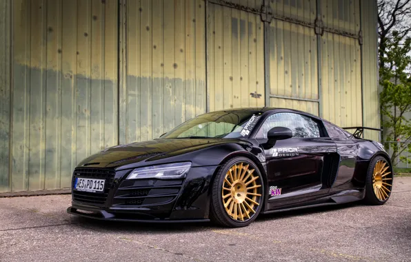 Audi, wheels, gold, design, prior, r8