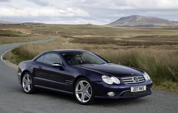 Mountains, track, Mercedes