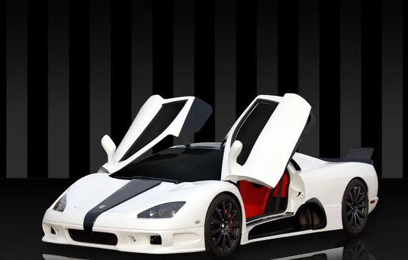 White, supercar, SSC, Ultimate Aero, Shelby Super Cars