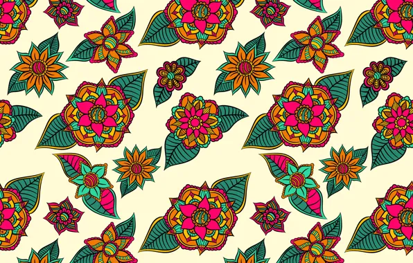 Flowers, background, flower, background, pattern, leaves, testura