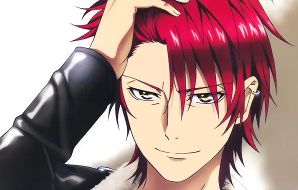 Guy, closeup, K Project, Suoh Mikoto, red king